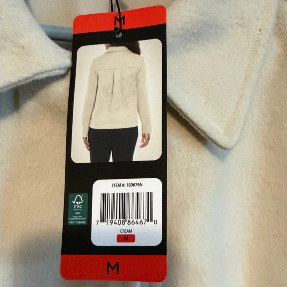 Banana Republic women’s size medium cream snap jacket. NWT Great - Picture 3 of 6
